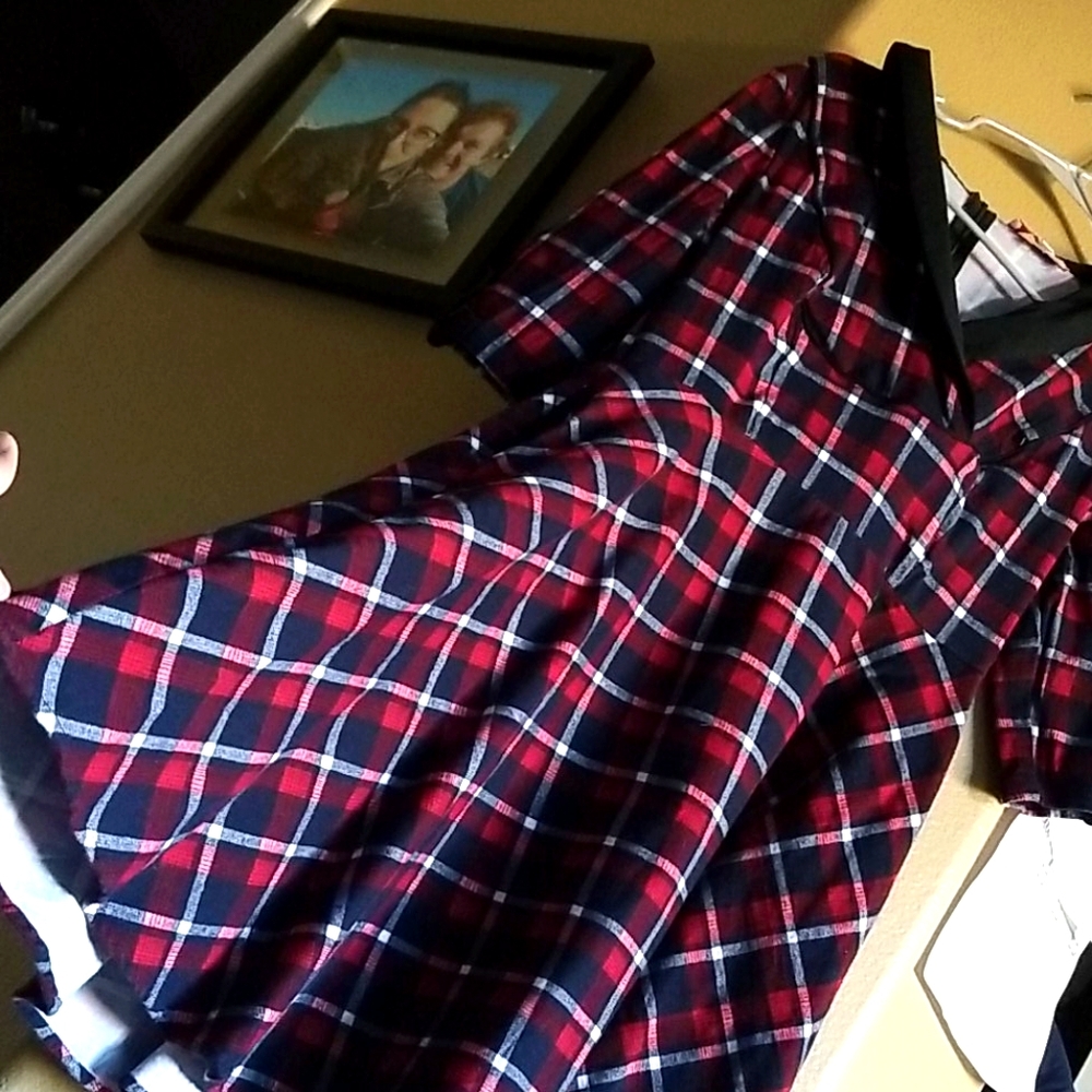 Vintage style holiday dress plaid